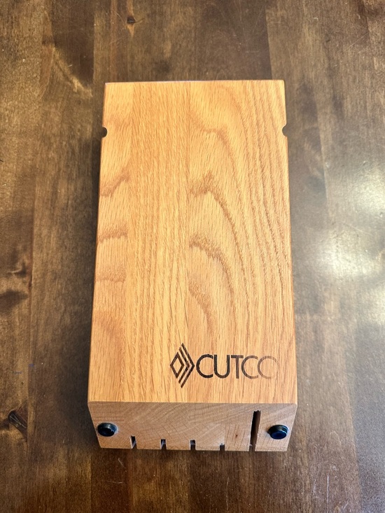 Cutco Other - Cutco Knife Block Space Saver 5 Slots Wood Honey Oak Stand **No Stand**
